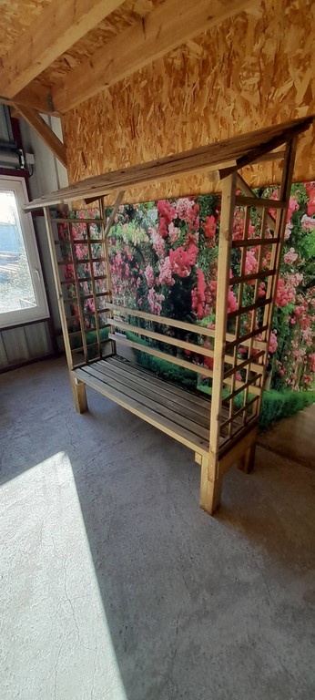 banc couvert bois PIN