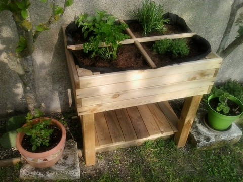 bac potager en bois